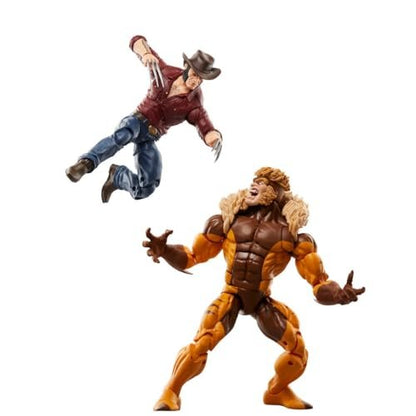 Wolverine 50th Marvel Legends Series - Logan Vs Sabretooth 6-Inch Action Figure 2-Pack - Detailed and Fully Articulated Collectible Figures