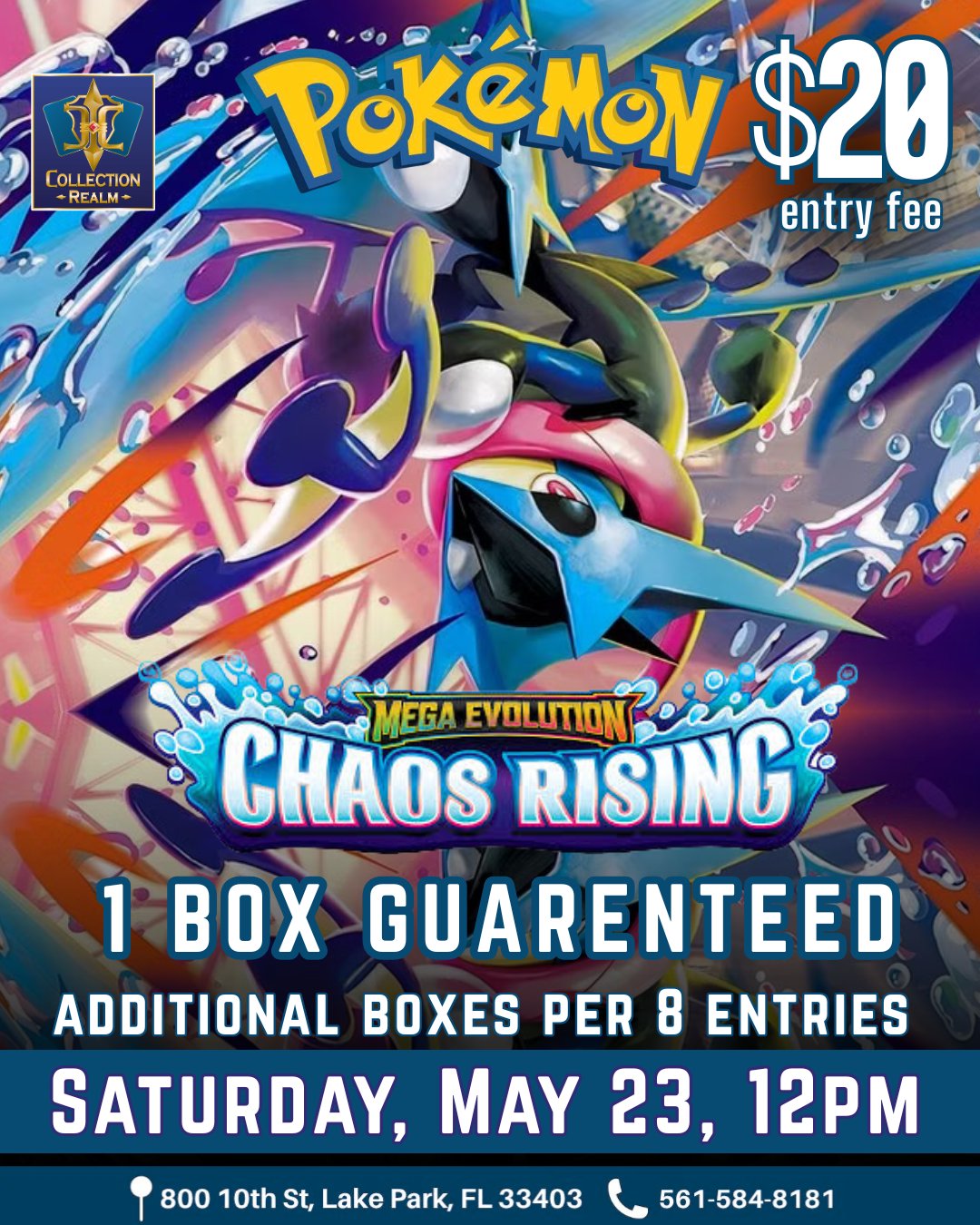 Pokémon TCG Mega Evolution Chaos Rising – May 23 (Sat) 12PM