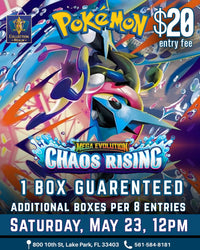 Pokémon TCG Mega Evolution Chaos Rising – May 23 (Sat) 12PM