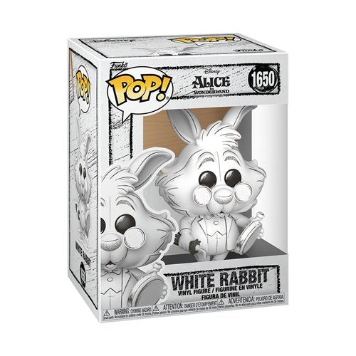 White Rabbit #1650 Funko Pop! Disney Sketched Alice in Wonderland - Approx. 4" Collectible Vinyl Figure Bundled with Display Box Protector Case - Estimated Arrival: Oct. 2025 (PRE-SALE)