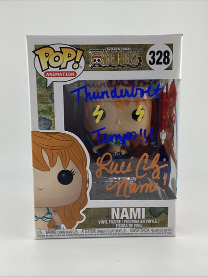 Funko Pop! Vinyl: One Piece - Nami Signed Luci Christian & Artwork JSA #328