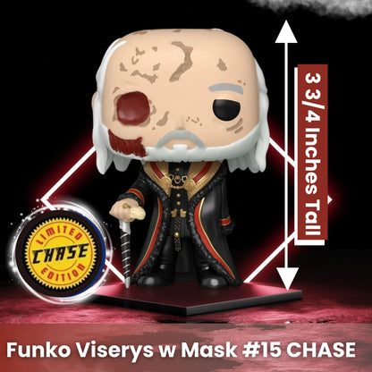 Viserys Targaryen with Mask Funko Pop! Game of Thrones - Chase Limited Edition Vinyl Figure #15 with Display Box Protector Case