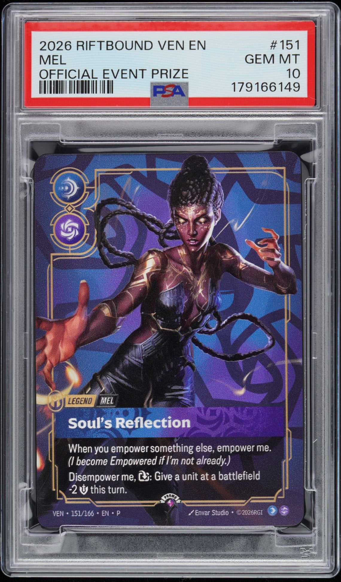 Riftbound MEL Prize Metal 151 PSA 10 6149 Graded Collectible Trading Card