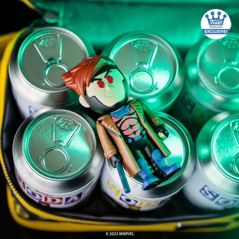 X-Men '97 Funko Soda! Marvel – 6-Piece Set of Approx. 4" Vinyl Figures in Collectible Soda Cans (Chance of 1 Chase Variant) with an 8" Cooler Bag