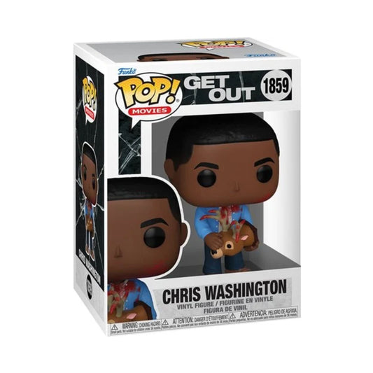 Chris Washington with Deer Head Funko Pop! Movies: Get Out - Approx.3 3/4" Collectible Vinyl Figure #1859 with Display Box Protector Case