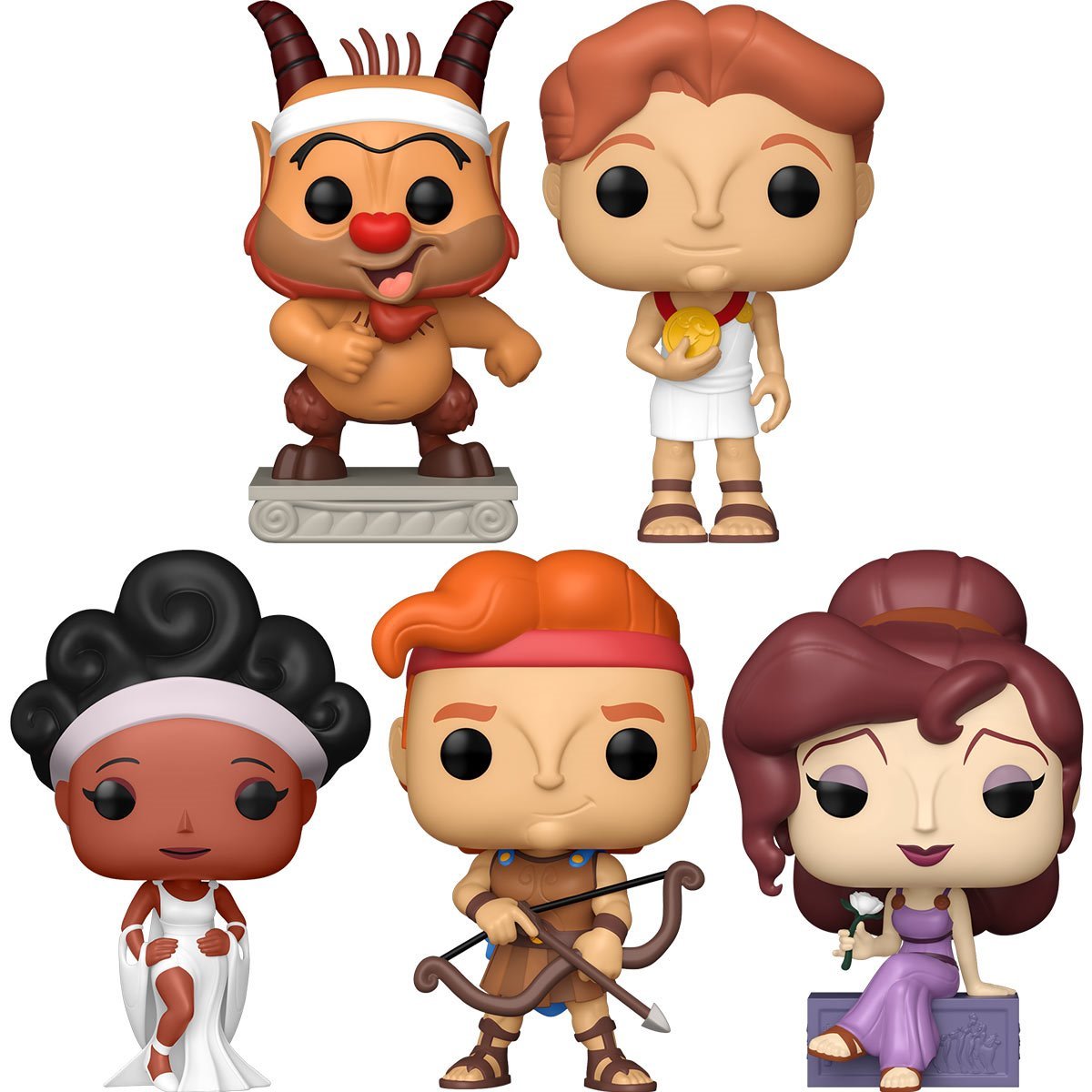 Hercules Wave 4 Funko Pop! Set of 5 (Calliope (Muse) #1665, Hercules with Bow #1666, Meg with Flower #1667, Training Phil #1668, and Young Herc #1669) Collectible Vinyl Figures - Estimated Arrival: Jan. 2026 (PRE-SALE)