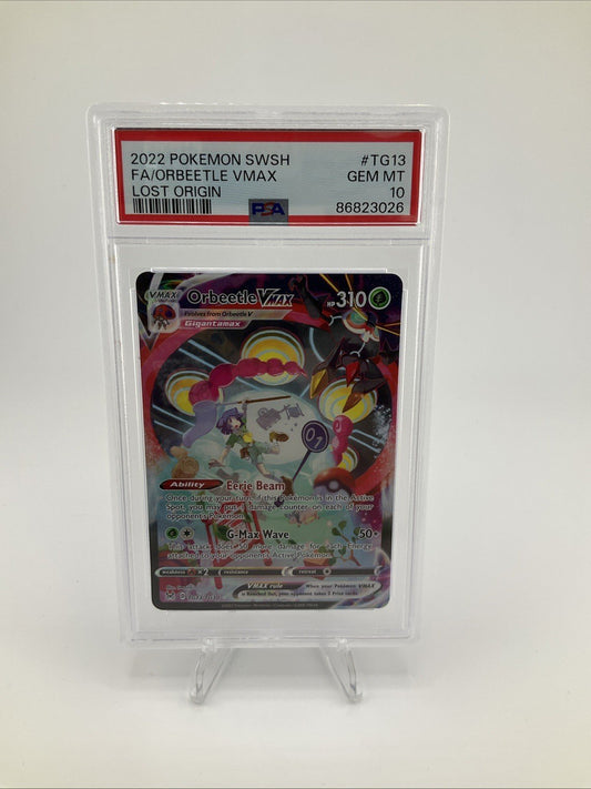 2022 Pokemon PSA 10 GEM MINT Orbeetle Vmax Lost Origin Trainer Gallery TG13/TG30