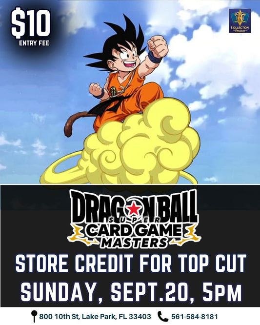 Dragon Ball TCG Masters — Sunday 5:00 PM, September 20