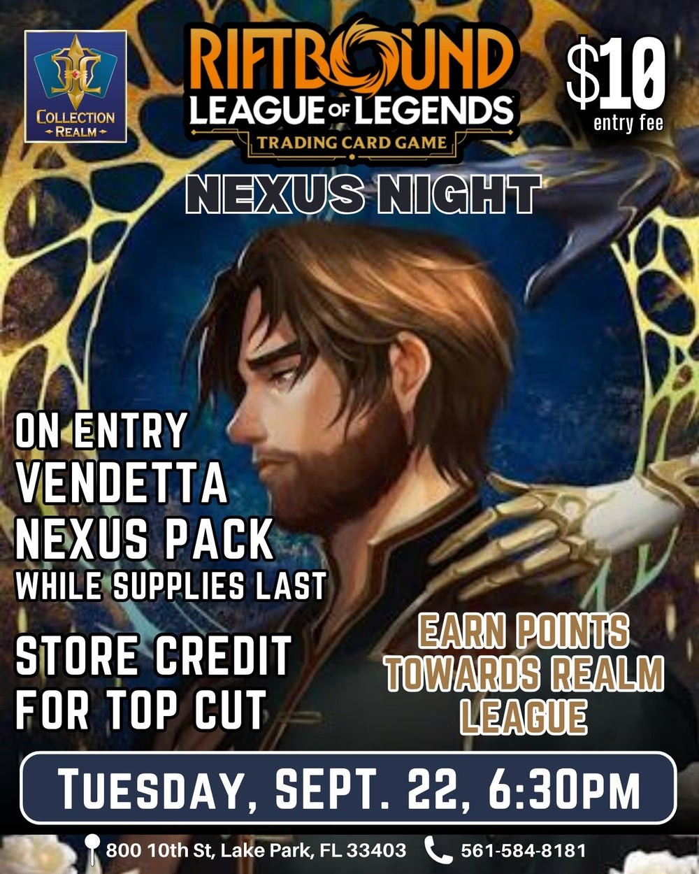 Riftbound: League of Legends TCG Nexus Night – September 22, 2026 (Tuesday 6:30 PM)