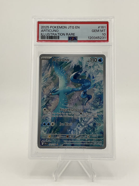 Pokémon TCG 2025 Pokemon JTG EN #161 Articuno Illustration Rare PSA 10 - Gem Mt.