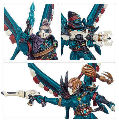 Warhammer 40,000 Aeldari Corsair Skyreavers Miniatures Set – 5 Customizable Plastic Figures with Jump Packs & Weapon Options for Warhammer 40K (PRE-ORDER)