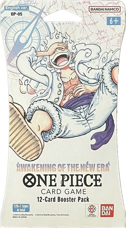 One Piece TCG Sleeved OP-05 Awakening of the New Era - 12-Card Booster Pack