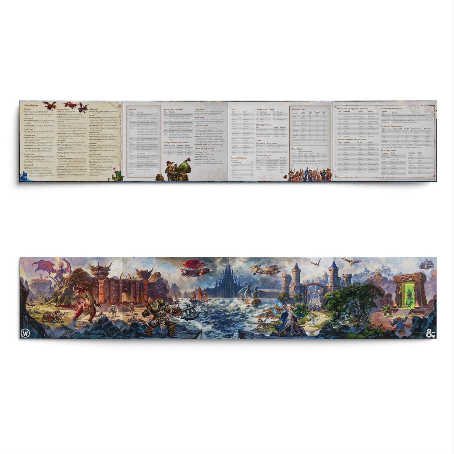 Dungeons & Dragons World of Warcraft Dungeon Master's Screen, DM Screen with Azeroth Artwork, Quick-Reference Rules, Encounters, Faction Renown & Combat Information, Tabletop RPG Accessory (PREORDER - Release Date November 17, 2026)