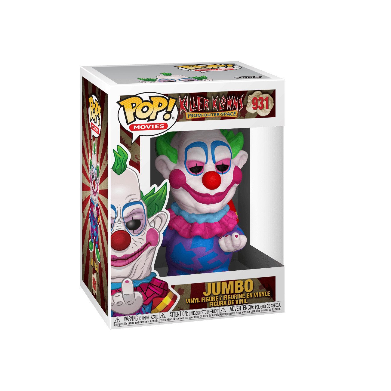 Funko Pop! Vinyl:Killer Klowns Jumbo #931 Signed Charlie,Stephen, Edward Chiodo