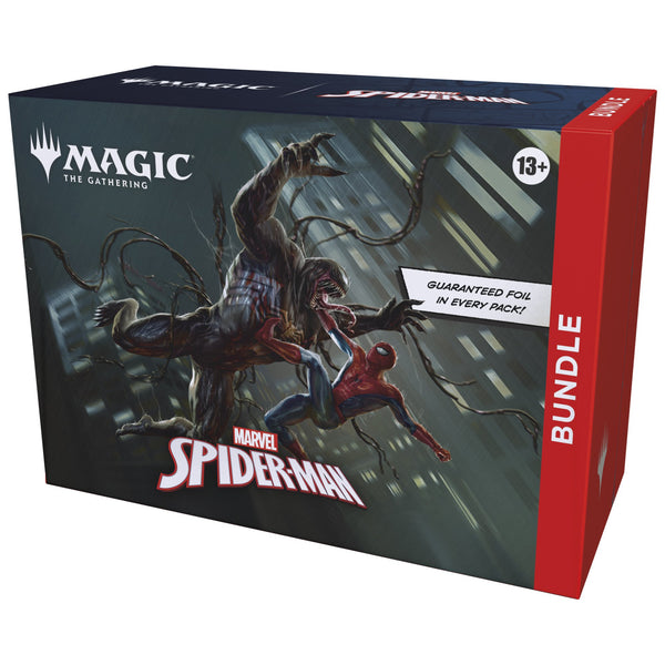 Magic: The Gathering Marvel Spider-Man MTG Bundle – Play Boosters, Promo Card & Lands (TCG Collector Box)