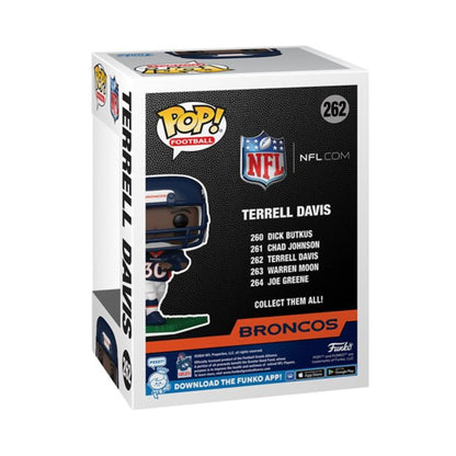 Terrell Davis Funko Pop! Football: NFL Legends Broncos - Approx. 3 3/4" Collectible Vinyl Figure #262 with Window Display Box