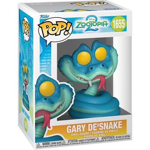 Gary De'Snake #1655 Funko Pop! Zootopia 2 - Approx. 3 3/4" Collectible Vinyl Figure Bundled with Display Box Protector Case - Estimated Arrival: Oct 2025 (PRE-SALE)