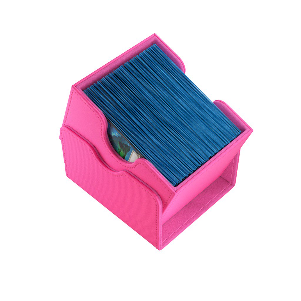 Gamegenic Sidekick 100+ XL Pink Convertible Deck Box for 100+ Double-Sleeved Cards, Magnetic Closure, Extra-Large Storage for Commander Decks, Tokens, and Trading Card Games
