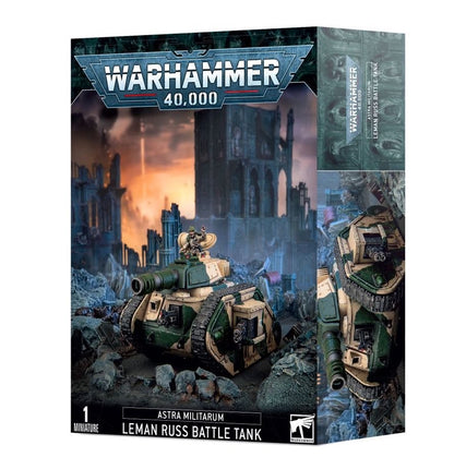 Warhammer 40,000 Astra Militarum Leman Russ Battle Tank Model Kit – Multi-Variant Plastic Vehicle with Custom Weapon Options for Warhammer 40K