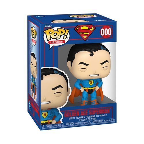 Golden Age Superman #000 Funko Pop! Heroes DC Comics Shield Through the Ages - Approx. 4" Collectible Vinyl Figure Bundled with Display Box Protector Case - Estimated Arrival: Nov. 2025 (PRE-SALE)