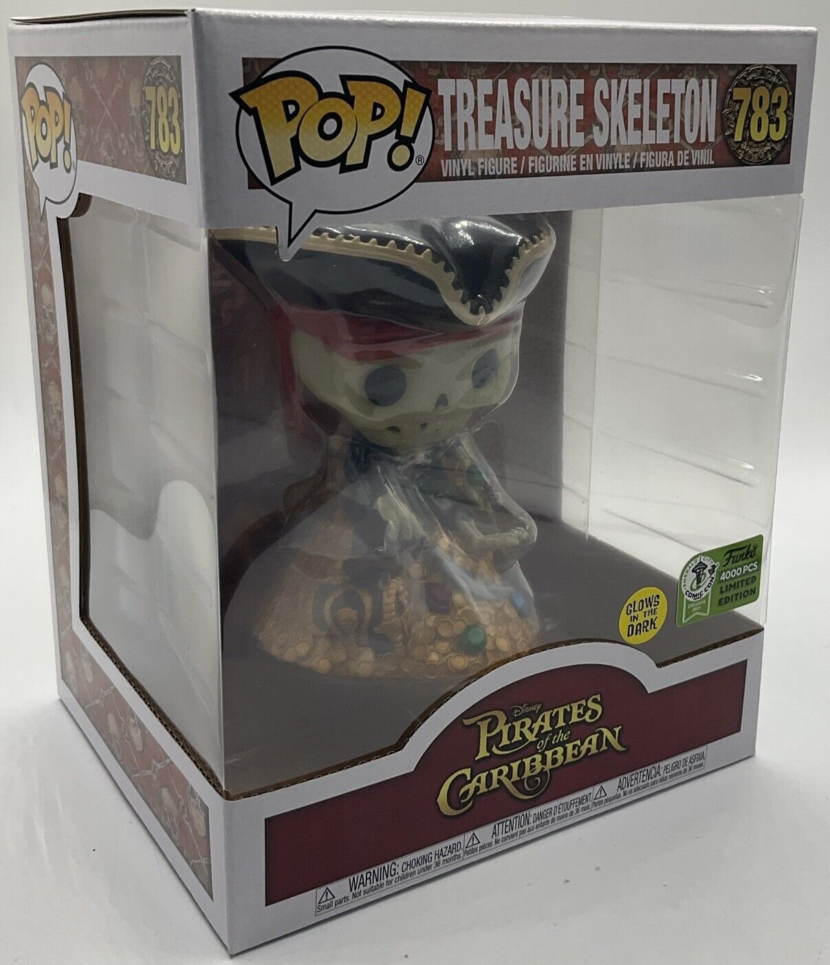 Funko Pop! Deluxe: Treasure Skeleton #783 (GITD) ECCC Exclusive LE 4000 Pieces