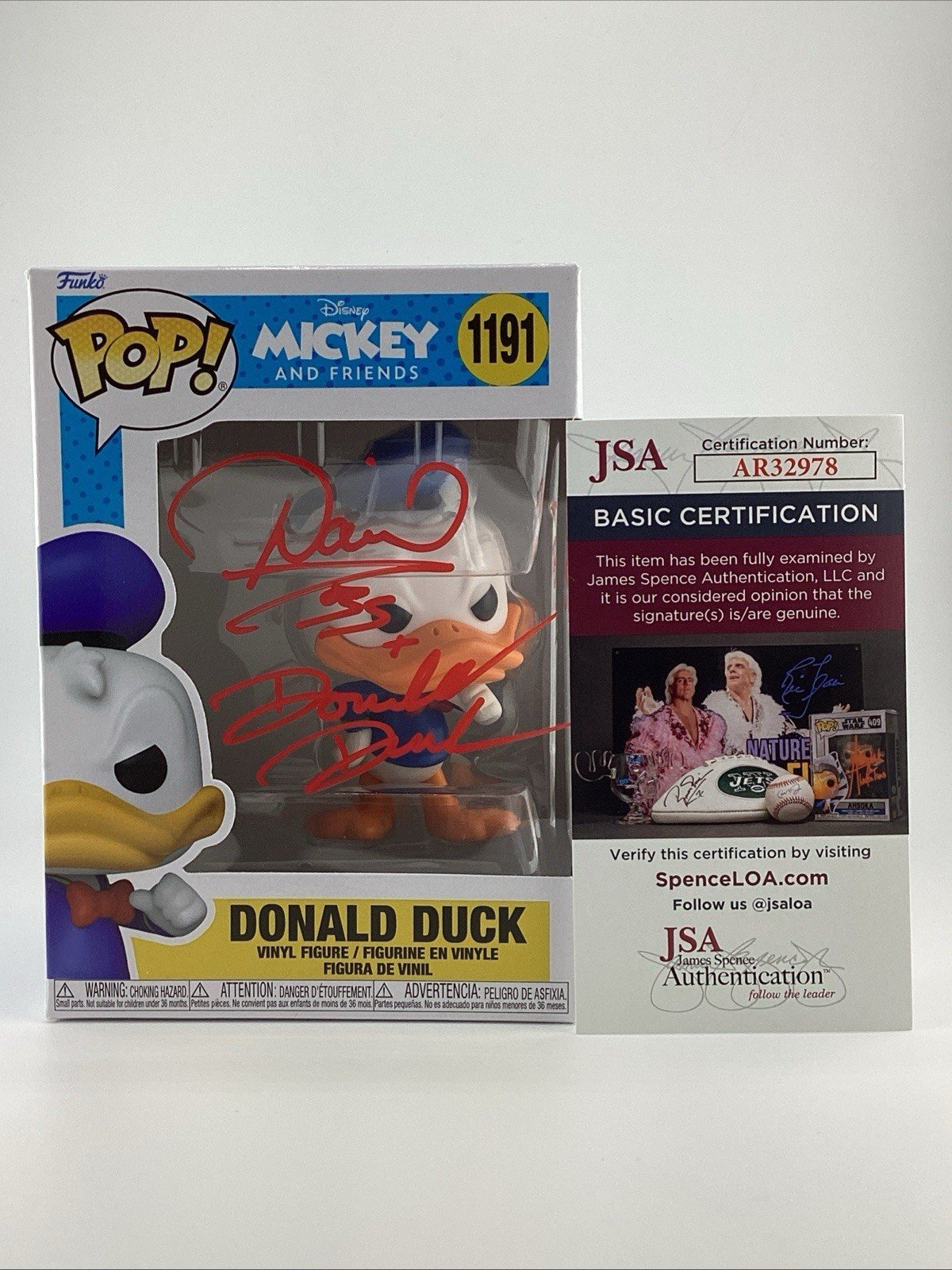 Funko Pop! Vinyl: Disney - Donald Duck Signed Daniel Ross JSA #1191