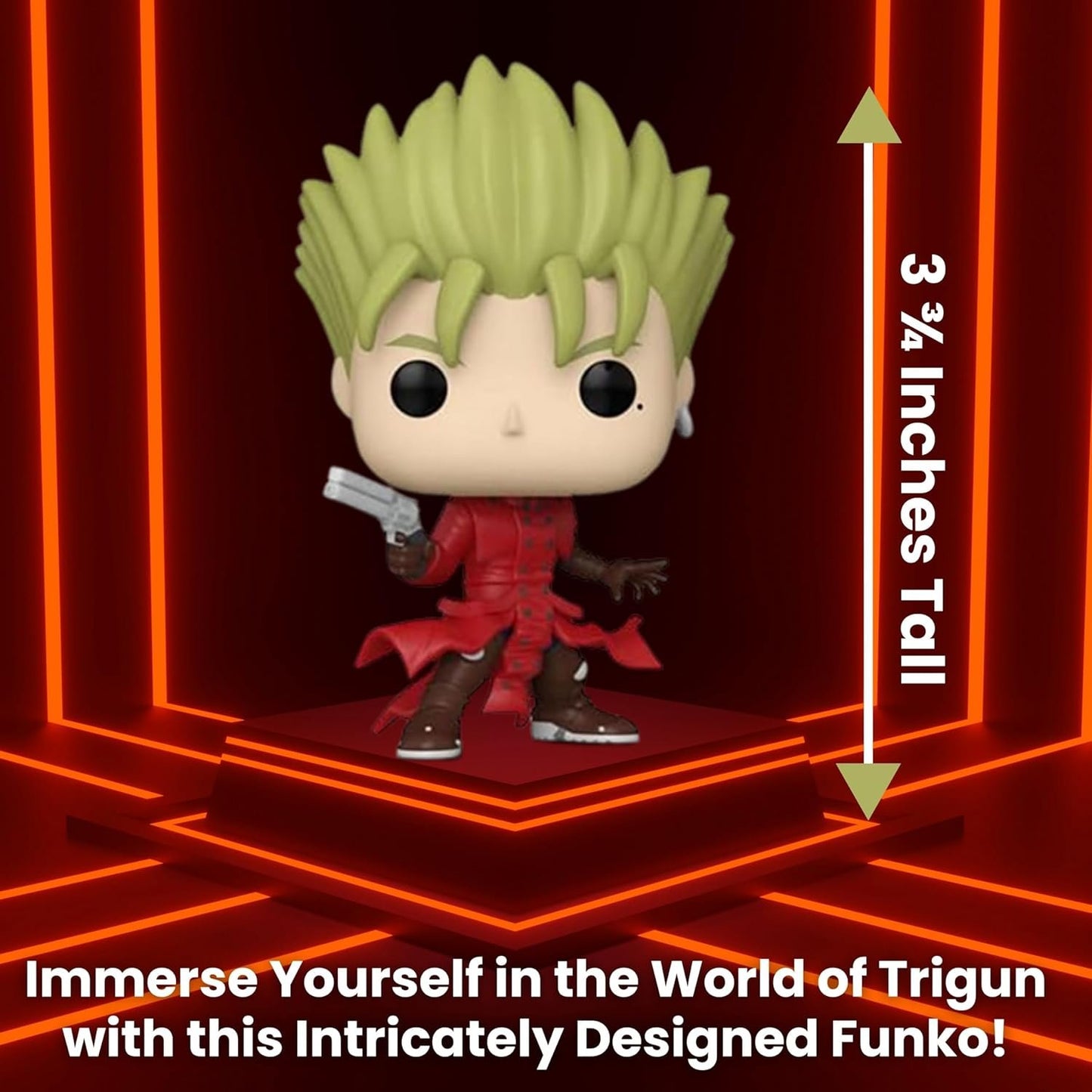 Vash The Stampede Funko Pop! Animation Trigun - Vinyl Figure #1362 with Display Box Protector Case