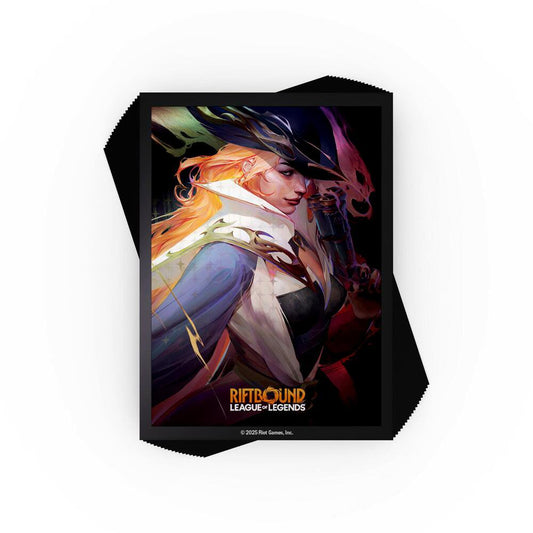 Riftbound League of Legends Miss Fortune card sleeves for standard size trading cards.
