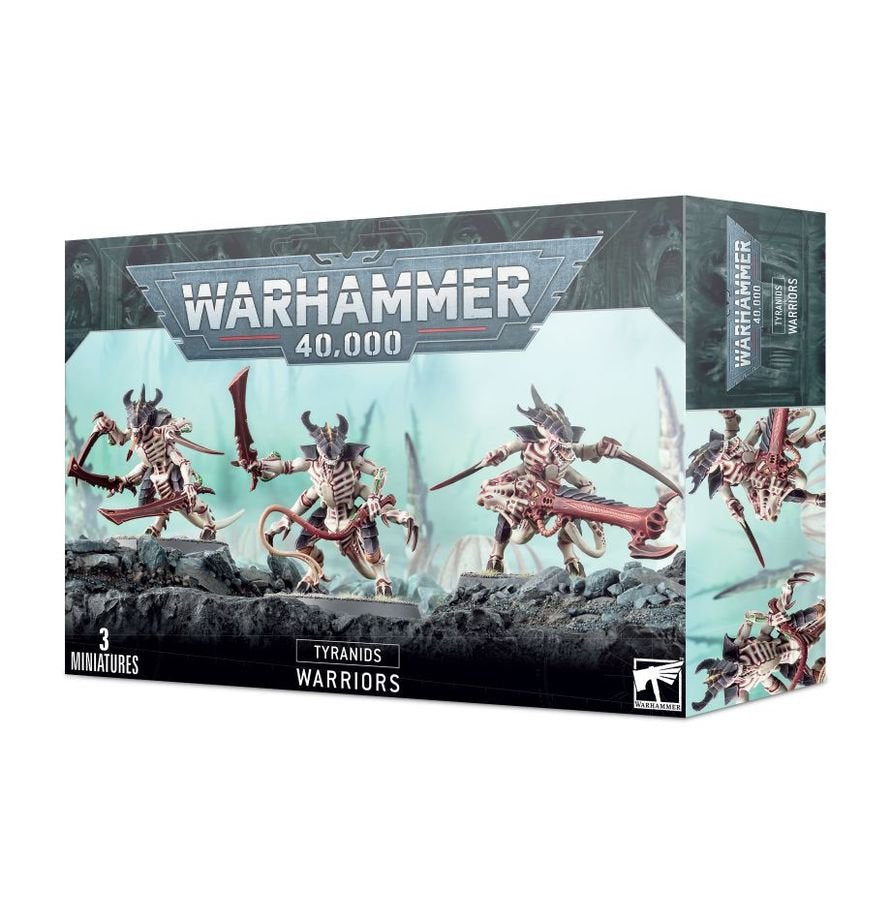 Warhammer 40,000 Tyranids Warriors Miniatures Kit – Build 3 Tyranid Warriors or Tyranid Prime – Customizable Bio-Weapons & Poses – Plastic Tabletop Model Set
