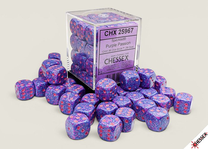 Chessex Purple Passion 12mm - 36 Dice