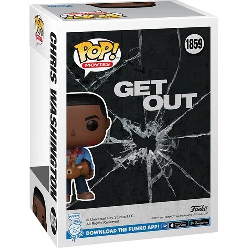 Chris Washington with Deer Head Funko Pop! Movies: Get Out - Approx.3 3/4" Collectible Vinyl Figure #1859 with Display Box Protector Case