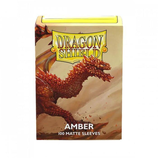Dragon Shield durable matte card protector sleeves Amber color