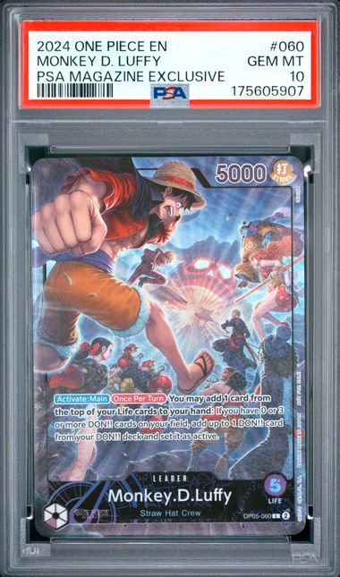 One Piece Luffy PSA Magazine PSA 10 5907