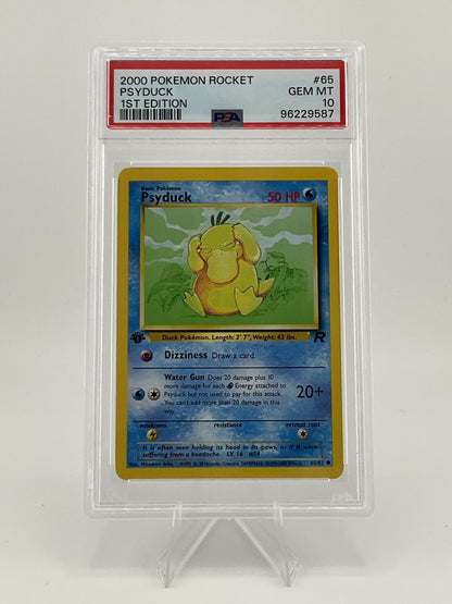 Pokémon TCG 2000 Pokemon Rocket Psyduck 1st Edition #65 - Gem Mt