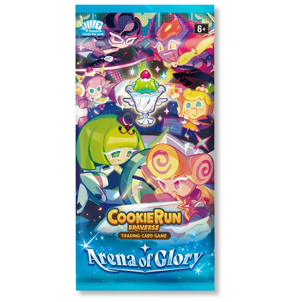 CookieRun: Braverse Trading Card Game – Arena of Glory Booster Box | 28 Packs | Strategy TCG, Deck-Building Card Game, Random Assortment