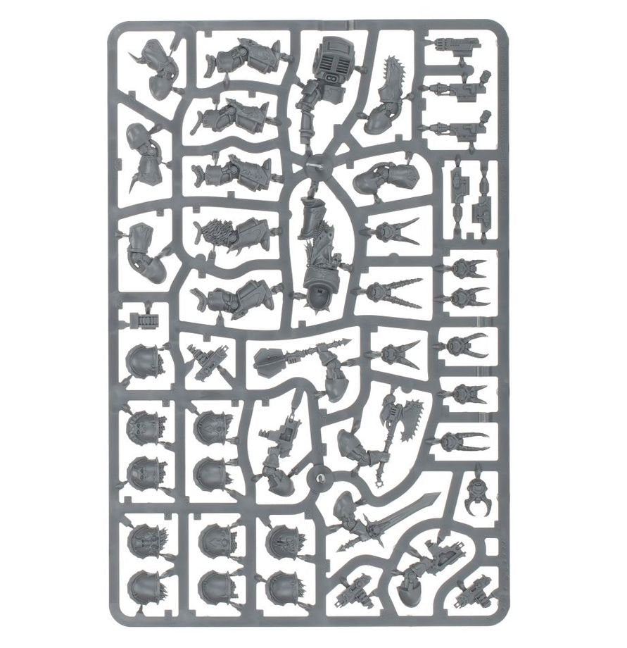 Warhammer 40,000 Chaos Space Marines Terminator Squad – 5 Chaos Terminators Miniatures with Customisable Weapons & Transfer Sheet – Plastic Model Kit for Chaos Space Marines, World Eaters & Emperor’s Children