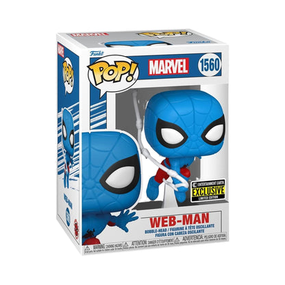 Spider-Man Web-Man Funko Pop! Marvel - Approx. 3.75" Entertainment Earth Exclusive Limited Edition Vinyl Figure #1560 with Display Box Protector Case