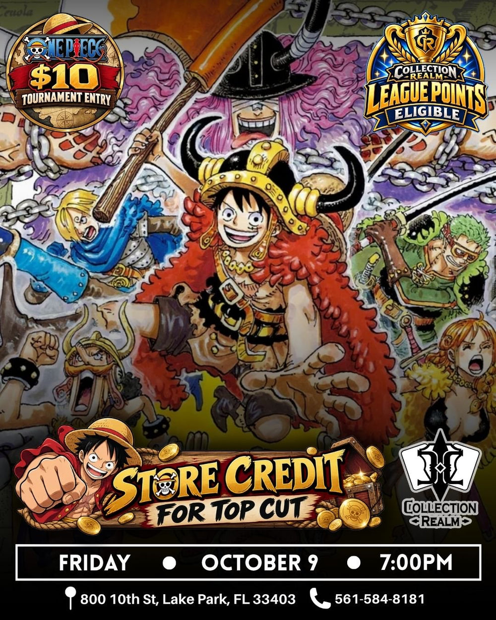 One Piece TCG League Points Eligible – October 9, 2026 (Friday 7:00 PM)