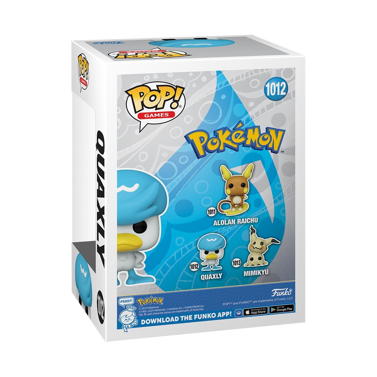 Quaxly Funko Pop! Games Pokemon - Approx. 3 1/2" Collectible Vinyl Figure #1012 with Display Box Protector Case