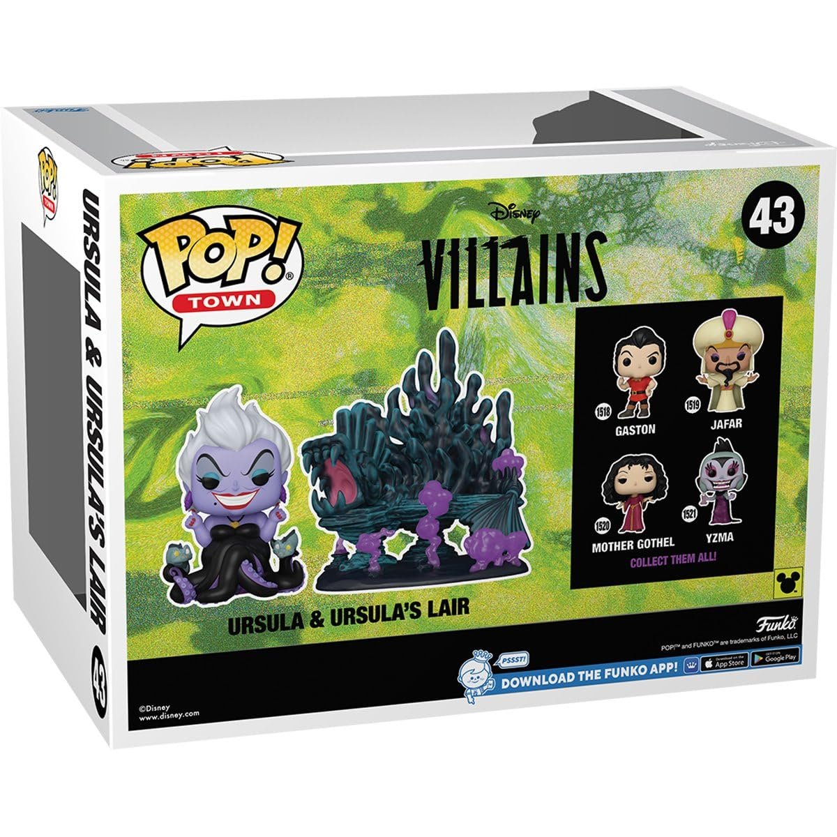 Ursula and Ursula's Lair Funko Pop! Town Disney Villains - Approx. 4 3/4" Collectible Vinyl Figure #43 with Window Display Box