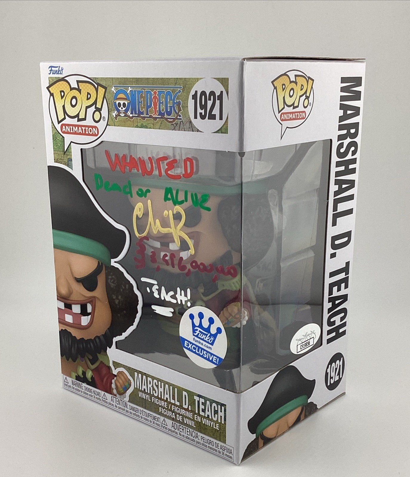 Funko Pop! One Piece - Marshall D. Teach - Funko Excl Signed Chris R #1921