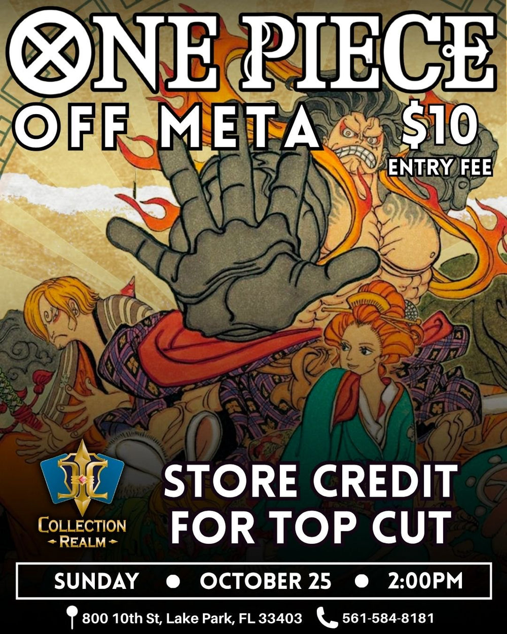 One Piece TCG Off Meta Event – October 25 2026 (Sunday 2PM)