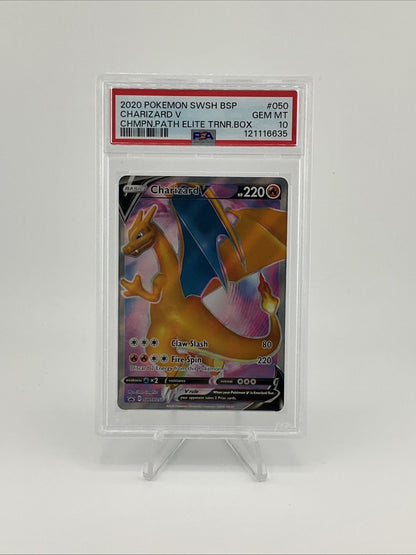 2020 Pokemon TCG:  Champion's Path ETB Promo SWSH050 Charizard V PSA 10