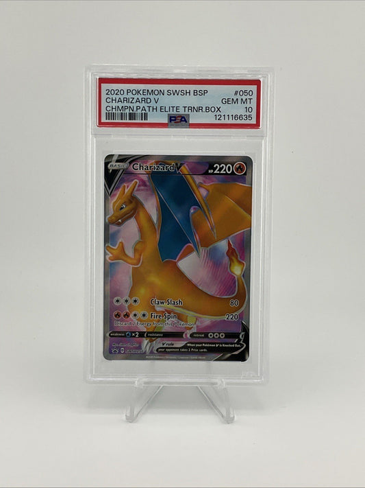 2020 Pokemon TCG:  Champion's Path ETB Promo SWSH050 Charizard V PSA 10