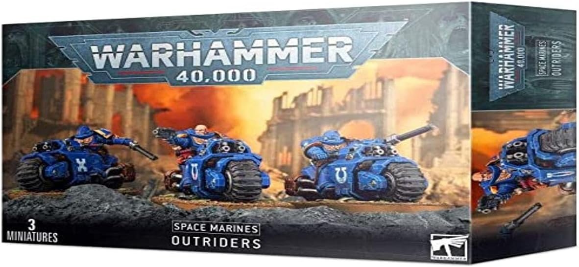Warhammer 40,000 Space Marines Outriders - 3 Miniatures
