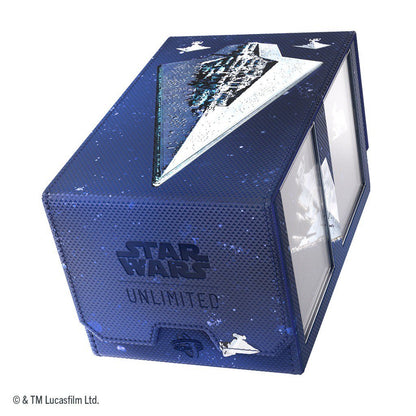Star Wars Unlimited Double Deck Pod Star Destroyers – Official Premium Deck Box for 2 Double-Sleeved 60-Card Decks, UV-Protected Leader Card Cases, Token Drawers, Magnetic Closure Storage Box (PRE-ORDER)
