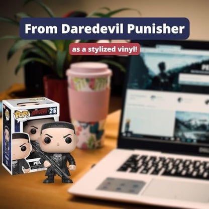 Punisher Funko Pop! Mavel Daredevil - Vinyl Bobble-Head Figure # 216 with Display Box Protector Case