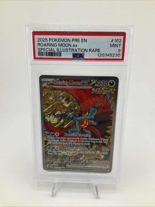 2025 Pokémon Prismatic Evolutions Roaring Moon EX SIR 162/131 PSA 9 MINT 🔥