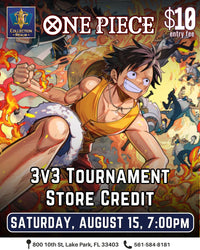 One Piece TCG 3v3 Tournament – August 15, 2026 (Saturday 7:00 PM)