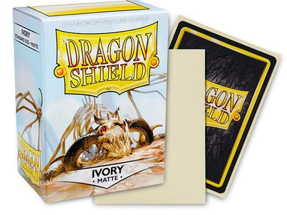 Dragon Shield Standard Matte Card Sleeves Ivory 100 Count, Textured Protective Trading Card Sleeves for MTG, Pokémon, Lorcana, Flesh and Blood, Standard Size 63 x 88 mm (PRE-ORDER)